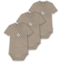 normani Outdoor Sports 3er Set Baby Merino Kurzarmbody Multipack in Beige | Gr.: 92