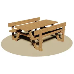 Set Picknick mit Tisch und zwei Banken h350_121