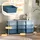 Homcom Schubladenschrank Kunststoff 113 x 37 x 56,5 cm blau 9 Schubladen