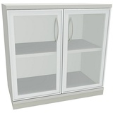 FM Helmets fm Aktenschrank Sidney, 4260267329009 lichtgrau, Acrylglas klar 1 Fachboden 80,0 x 44,2 x 78,1 cm
