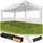 Tectake Faltpavillon 6 x 3 m inkl. 3 Seitenteile Weiß