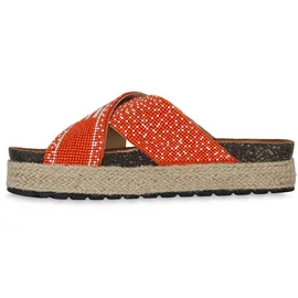 Stiefelparadies Damen Pantoletten in Orange,