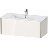 Duravit XViu Waschtisch-Unterschrank XV40270B122 101 x 40 x 48 cm, weiß hochglanz, 1 Auszug, wandhängend, champagner matt