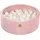 MeowBaby Schaumstoff-Bällebad 90x30cm mit 200 Bällen- Puderrosa:Weiß/Transparent
