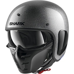 Shark S-Drak Glitter Jet helm, zilver, M