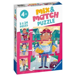 Ravensburger Puzzle 3 x 24 Teile Kinder Puzzle Mix & Match Meine liebsten Berufe 05136, 500 Puzzleteile