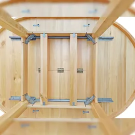 Erst-Holz Runder Tisch Küchentisch Esstisch ausziehbar 103x103x75 Kiefer massiv 90.70-41