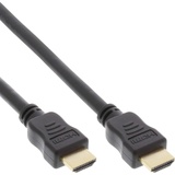 InLine 17522P HDMI Kabel, HDMI-High Speed mit Ethernet, Premium, 4K2K, Stecker / Stecker, schwarz / gold, 2,5m