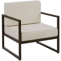 Tectake tectake® Garten-Loungesessel, Dicke des Sitzpolsters 14 cm, Loungemöbel,