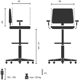 HJH Office Top Work 108 schwarz