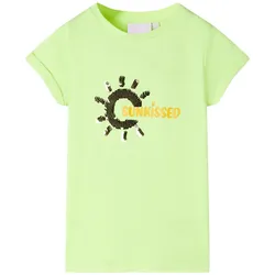 Kinder-T-Shirt Neongelb 104