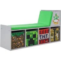 Phoenix group MINECRAFT - Sitzbank, Leseregal mit Sitzkissen und