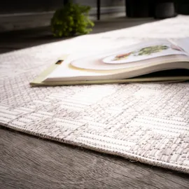 OBSESSION Teppich OBSESSION "My Tallinn 542", grau (taupe), B:80cm H:2mm L:150cm, Polypropylen, Teppiche, Teppich, Flachgewebe, modernes Design, In- und Outdoor geeignet