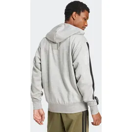 adidas Essentials 3-Streifen Sweatjacke Herren Medium Grey Heather/Black XXL