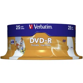 Verbatim DVD-R 4,7GB 16x bedruckbar 25er Spindel