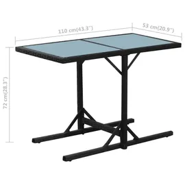 vidaXL Bistro-Set 3-tlg. Schwarz