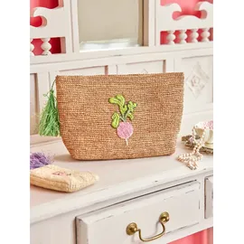 Rice Radieschen Handtasche Raffia Braun