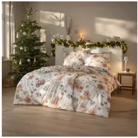 Estella Kuschelflanell Autumn Foliage Braun 155 x 220 cm + 80 x 80 cm