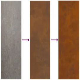 vidaXL Sichtschutz-Leinwand 50 x 140 cm Braun Stahl