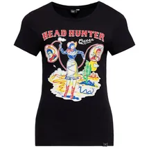 Queen Kerosin Print T-Shirt Head Hunter in schwarz | Gr.: L