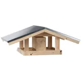 dehner natura premium Futterhaus Karwendel, natur, ca. B71,4/H27,7/T52 cm, Silber, Natur