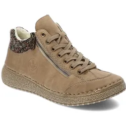 Beige Stiefeletten Rieker Gefütterte Damenschuhe, 38
