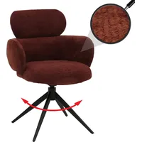 Mendler Esszimmerstuhl HWC-O77, Küchenstuhl Polsterstuhl, drehbar Auto-Return, Stoff (310g/m2)