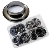 Ösen-Set Schwarz Φ14mm Ösen-Set mit für Schnürsenkel, Kleidung, Rucksack, Schuhleder