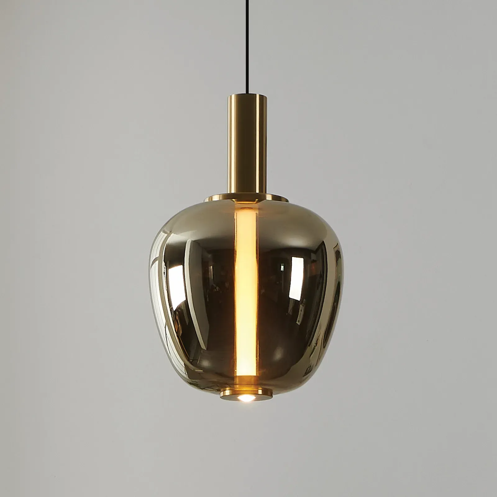 Pendelleuchte Stars of Light, Fruitera, dimmbar, Gold / Messing, für Wohnzimmer, Glas, Modern
