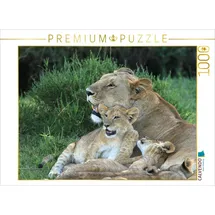Calvendo Puzzle Löwen – Mutterglück 1000 Teile Lege-Größe 64 x 48 cm Foto-Puzzle Bild von Michael Herzog
