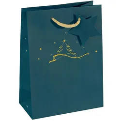 Sigel GT035, Geschenkverpackungstasche, Blau, Abbildung, Papier, Weihnachten, Ma