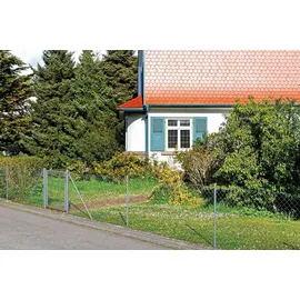 GAH Alberts Maschendraht-Zaun-Set 120 cm Hoch 25 m Länge Verzinkt zum Einbetonieren