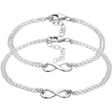 Elli Armband Damen Mutter Kind Set Infinity Symbol aus 925 Sterling Silber