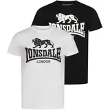 Lonsdale Herren T-Shirt normale Passform Doppelpack KELSO