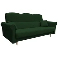 MOEBLO Schlafsofa TULIP, Kippsofa Sofa Klappsofa Bettfunktion Couch, mit Schlaffunktion und Bettkasten grün