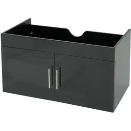Mendler Waschbeckenunterschrank 90 x 48 x 46 cm Schwarz