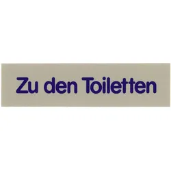 Contacto Wortschild ZU DEN TOILETTEN