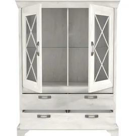 Forte Highboard 123 x 162,3 x 48,2 cm Weiß