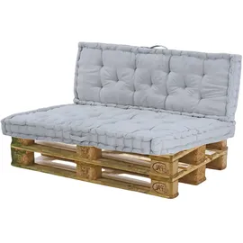 Hti-Living Sitzkissen Set 40 x 40 cm Grau