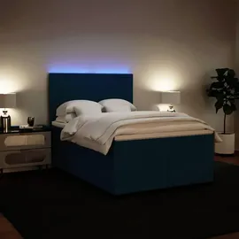 vidaXL Boxspringbett 140 x 200 cm Blau