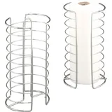 Zeller Küchenrollenhalter ZELLER PRESENT, silber (silberfarben), H:30cm Ø:14,5cm, Metall, Küchenrollenhalter, aus verchromtem Metall