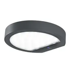 SOLAR-Wandleuchte mit Solarpanel und Dämmerungssensor - Graphit 3000k
