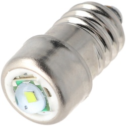 LED Ersatzbirnchen 3 Volt mit Schraubverschluss E10, LED-Birnchen 3V/0,33A 0,5W E10, B1, für 2 AA, C, D, 1 Duplex