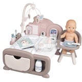 Smoby Baby Nurse Cocoon Puppen-Spielzimmer 3-in-1 mit Puppe Puppenspielset, Rosa (120)