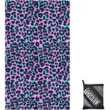 yayafunfun Mikrofaser Handtuch,Strandtuch XXL Microfaser Badetuch Groß 90x160CM,Schnelltrocknend Handtuch Leopardenmuster,Stranddecke Badetuch Strand,Beach Towel Strandtücher