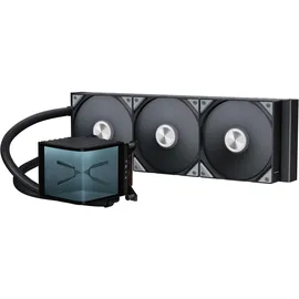 tryx Panorama 360 Schwarz | 360mm AIO Wasserkühlung - 6,5" Curved AMOLED Display mit 3D-Anamorphic-Effekt – 320 W TDP – Magnetische Lüfter - CPU-Kühler für LGA 1851/1700/1200/115X & AM5/AM4