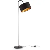 B.K.Licht Stehlampe 1xE27/40W max. schwarz-gold
