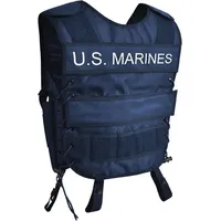 normani Polizei-Kostüm Weste mit abnehmbarem Klett-Patch Tac Charge-V blau M/L | M/L