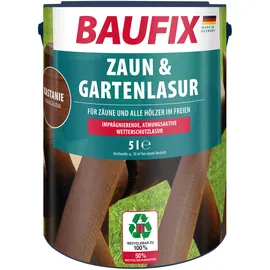 baufix Zaun & Gartenlasur Kastanie seidenglänzend 5 l