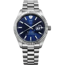 s&t design Analoguhr BLUE LAKE 1 blau